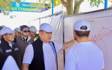 Бауыржан Урынбасаров Дарбаза-Мақтаарал темір жол құрылысын тексерді