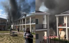 Бурабайда қонақүй өртеніп, демалушылар шұғыл эвакуацияланды (ВИДЕО)