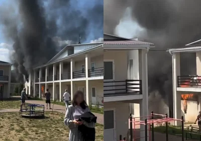 Бурабайда қонақүй өртеніп, демалушылар шұғыл эвакуацияланды (ВИДЕО)