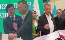 «Байтақ» съезінде өзінің партияластары Азаматхан Әміртайды ауыстыруды талап етті (ВИДЕО)