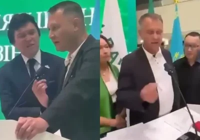 «Байтақ» съезінде өзінің партияластары Азаматхан Әміртайды ауыстыруды талап етті (ВИДЕО)