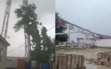 Ақтөбе облысында байланыс мұнарасы дүкенге құлап, үш адам зардап шекті