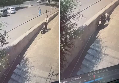 Павлодарда жоғарғы қабаттан лақтырылған мұз даладағы әйелдің басын жарды
