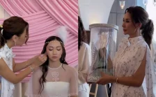 «Сүйінші жаңалығым бар»: Динара Сәтжан болашақ келініне сырға салды