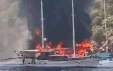 Түркияда туристік кеме өртеніп, 115 адам эвакуацияланды