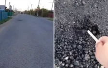 «Асфальт қолмен үгітіліп жатыр»: Степногорск тұрғындары мердігердің жұмысына наразы