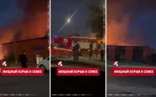 Семейде көлік жуу жанында газгольдер жарылып, өрт шықты