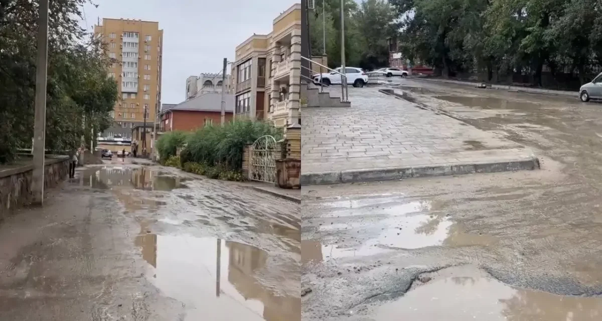 «Батпаққа батқан қала»: Семейдегі жолдың сиқы жұртты ашуландырды