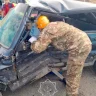 Оралда жол апатына түскен жүргізуші көлікте қысылып қалды