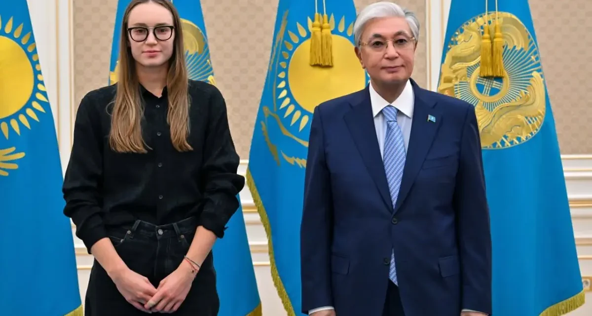 Жас өрендерге өнеге көрсетіп отырсыз: Тоқаев Елена Рыбакинамен кездесті