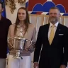 Словакия президенті Елена Рыбакинаны қабылдап, тарихи жеңісімен құттықтады