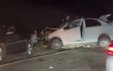 ШҚО трассасында үш көлік соқтығысып, бір адам қаза тапты