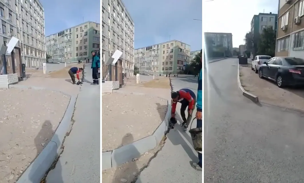 «Ақтауда 50 жыл жүрген тротуарды алып тастаған»: тұрғындар балаларымен көлік жолына шығуға мәжбүр
