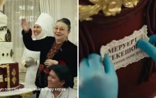 Меруерт Өтекешованың 75 жылдығына төрт қабатты торт жасалды