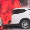 Ақтауда Hyundai көлігі сау-тамтығы қалмай өртеніп кетті: ішінде 45 литрлік газ баллоны болған (ВИДЕО)