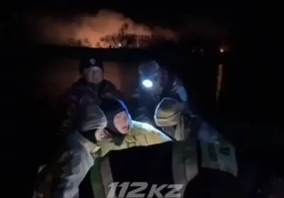 Атырау маңында Орал өзені жағалауындағы қамыс өрті сөндірілді