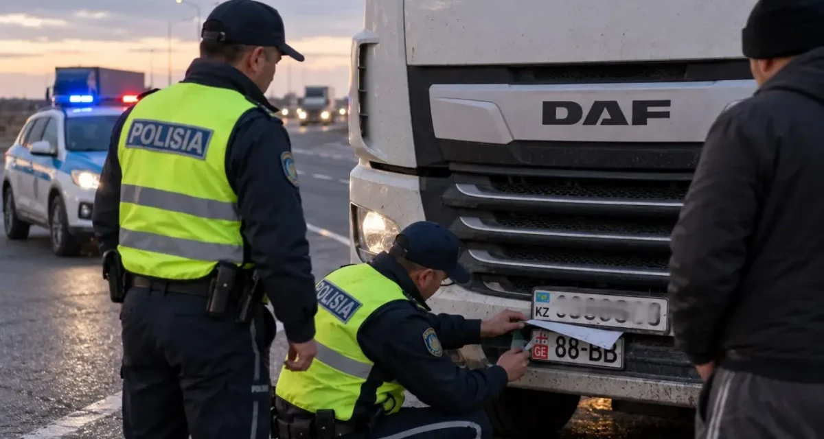 Грузин нөмір таққан: Қарағанды облысында жалған нөмірмен жүрген жүргізуші қамауға алынды